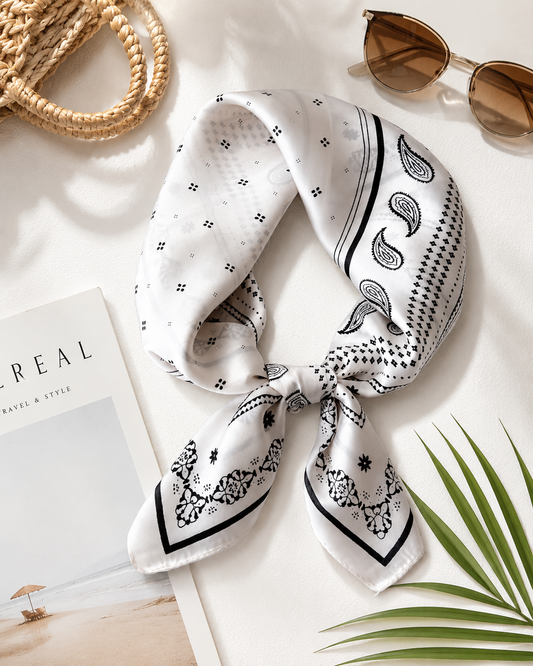Foulard Riviera - Ivoire Graphique