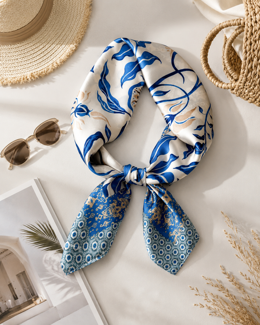 Foulard Riviera - Bleu Azur