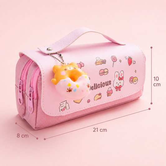 Sweet Donut™ - Plumier scolaire grande capacité