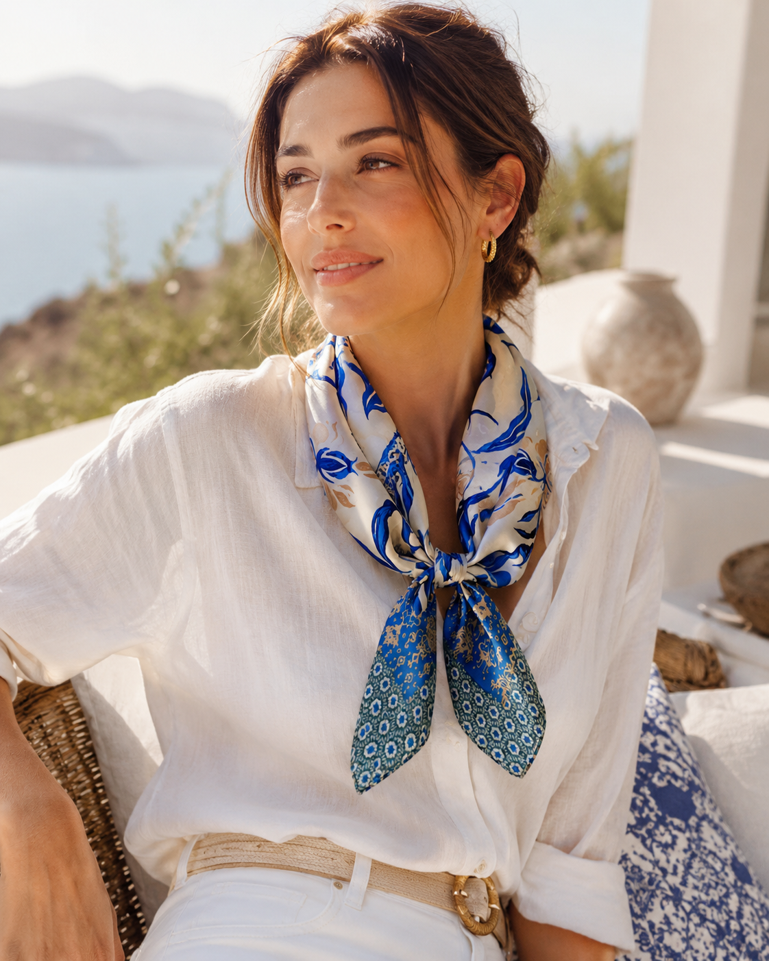 Foulard Riviera - Bleu Azur