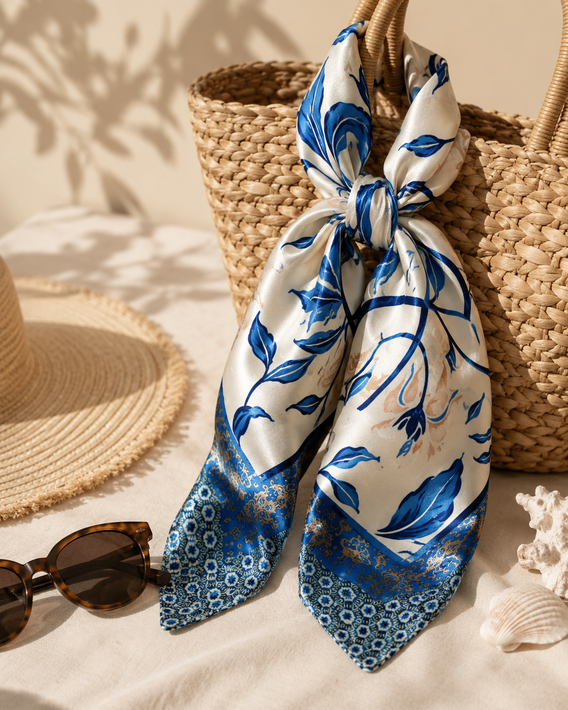 Foulard Riviera - Bleu Azur