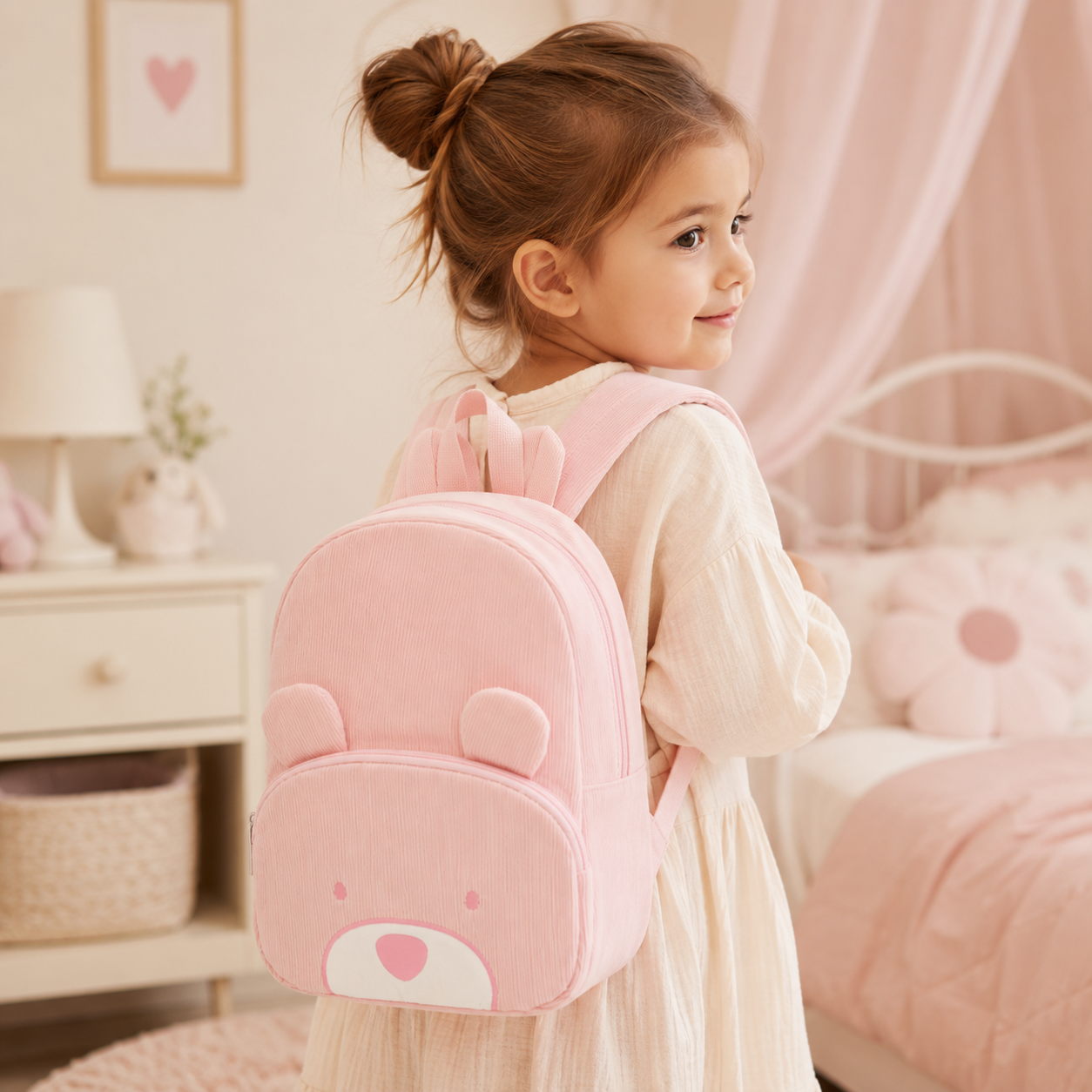Mini Compagnon™ – Sac à dos maternelle en velours côtelé