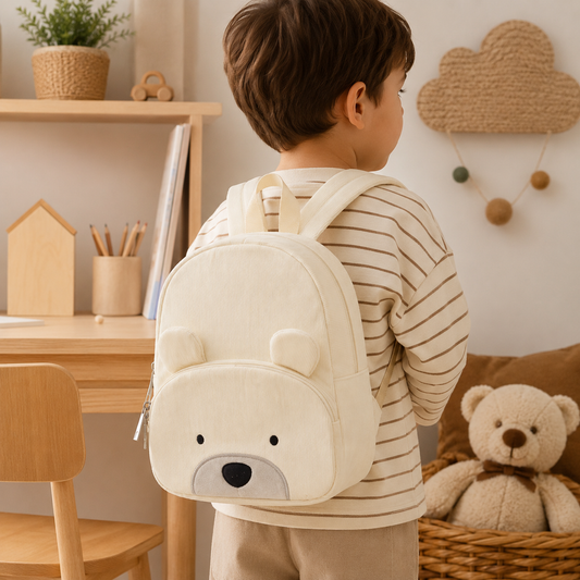 Mini Compagnon™ – Sac à dos maternelle en velours côtelé
