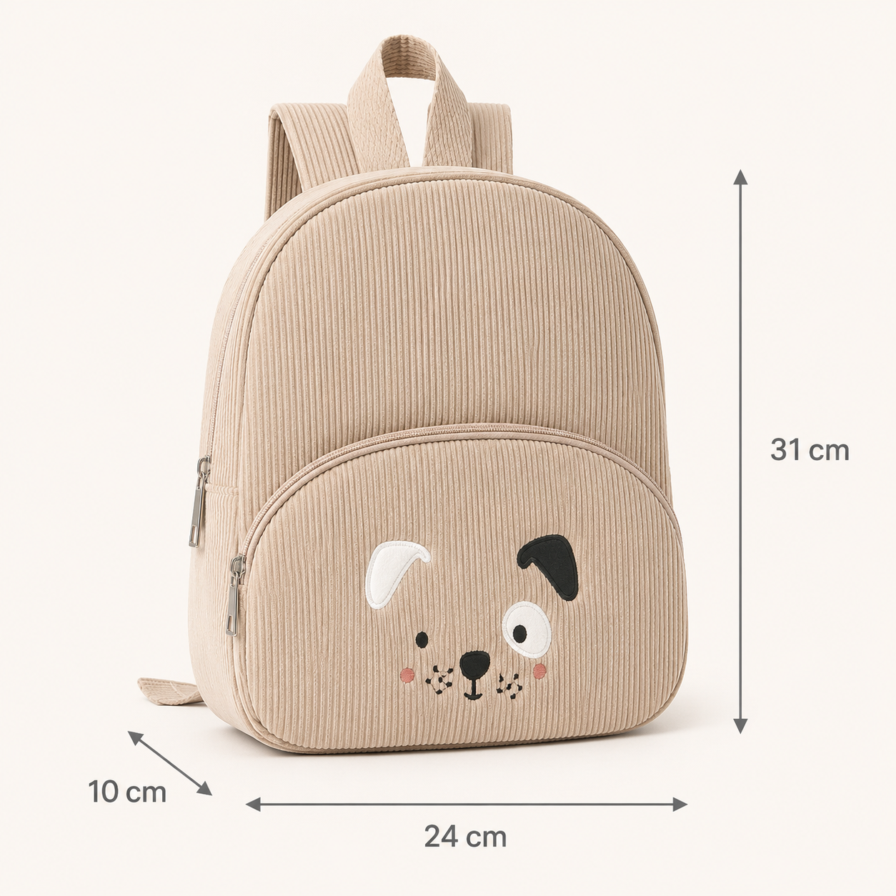 Mini Compagnon™ – Sac à dos maternelle en velours côtelé