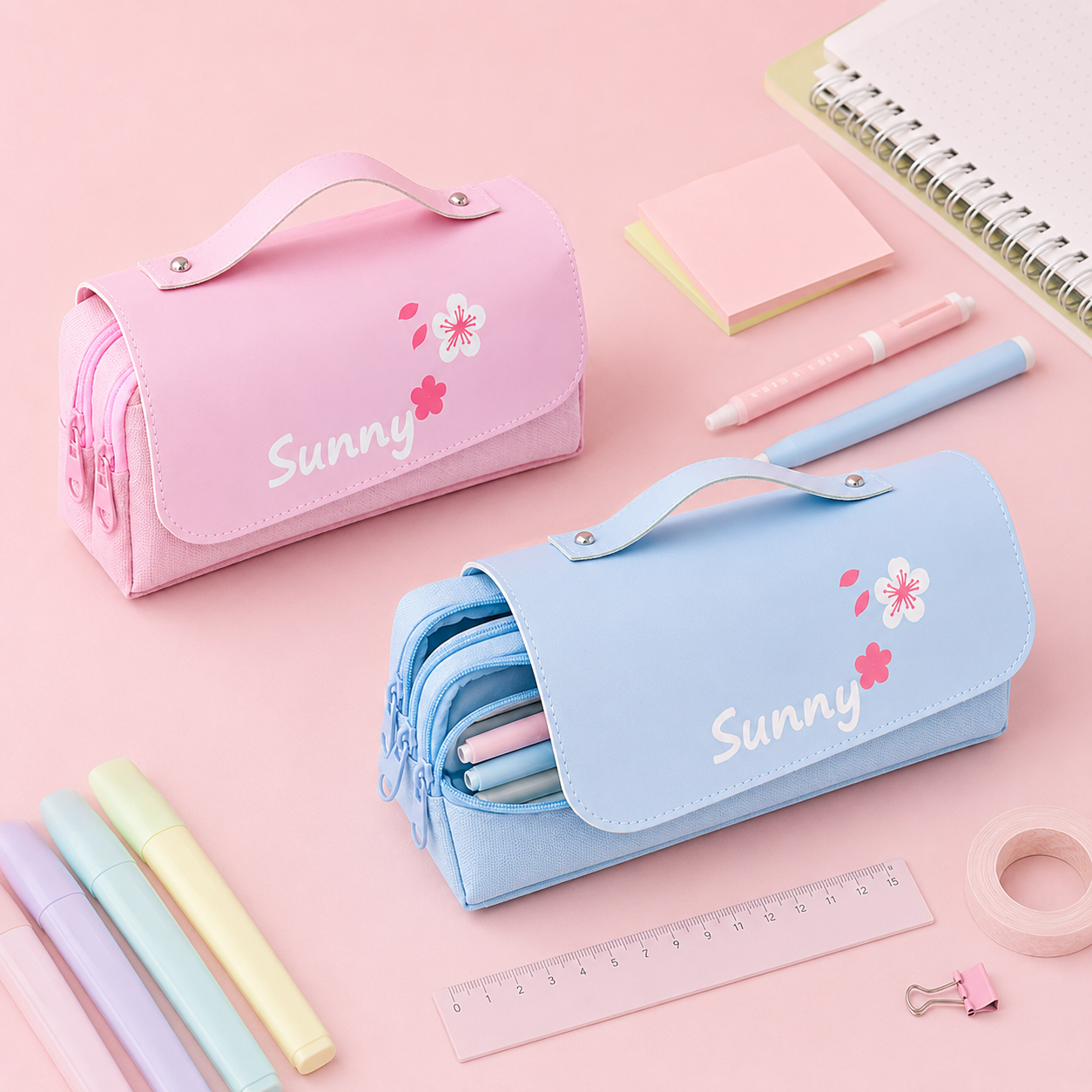 Sakura Bloom™ – Plumier scolaire grande capacité