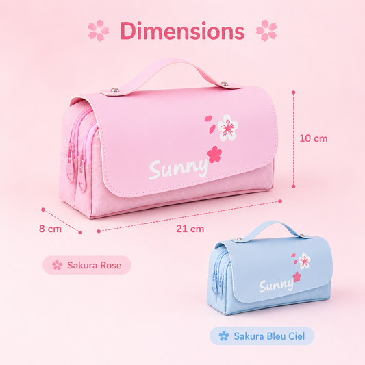 Sakura Bloom™ – Plumier scolaire grande capacité