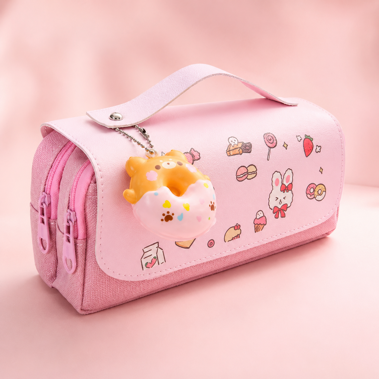 Sweet Donut™ - Plumier scolaire grande capacité