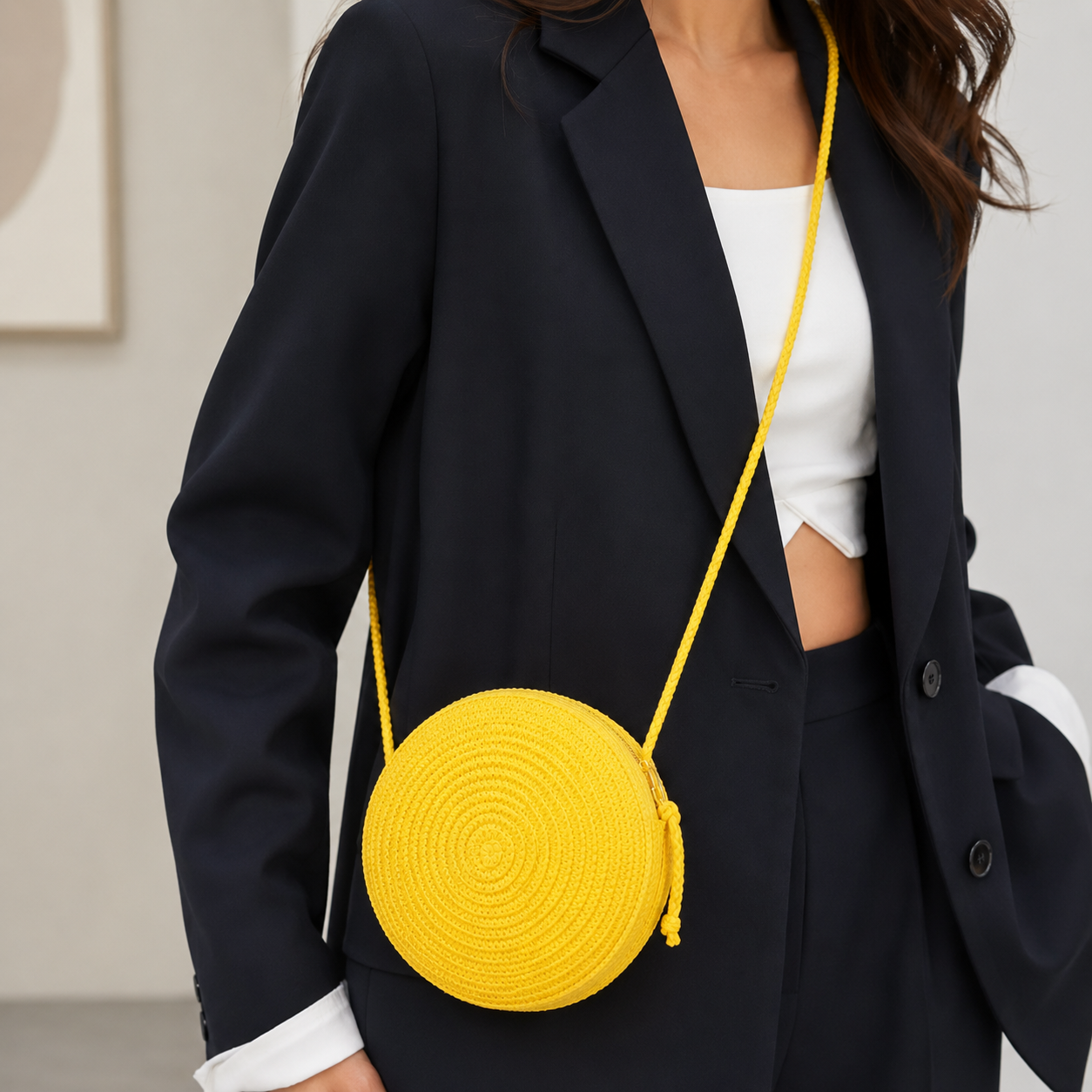 Isla Rond™ | Petit sac bandoulière tressé