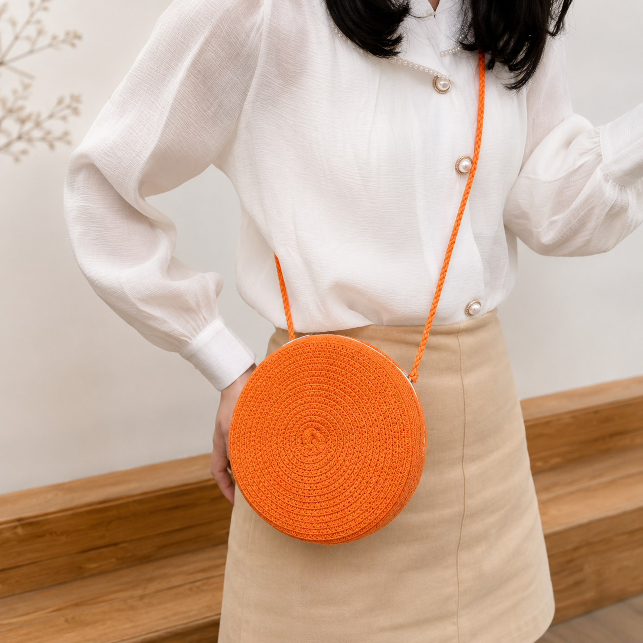 Isla Rond™ | Petit sac bandoulière tressé