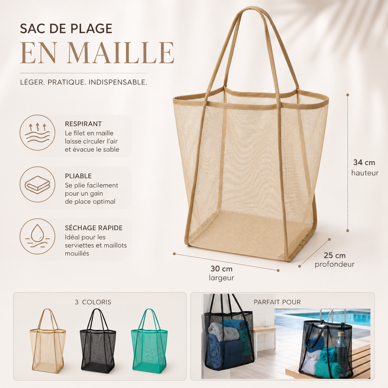 Sac Filet de Plage Nomade™