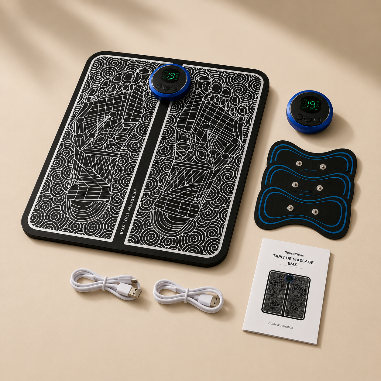 SensaPieds™ — Tapis EMS rechargeable