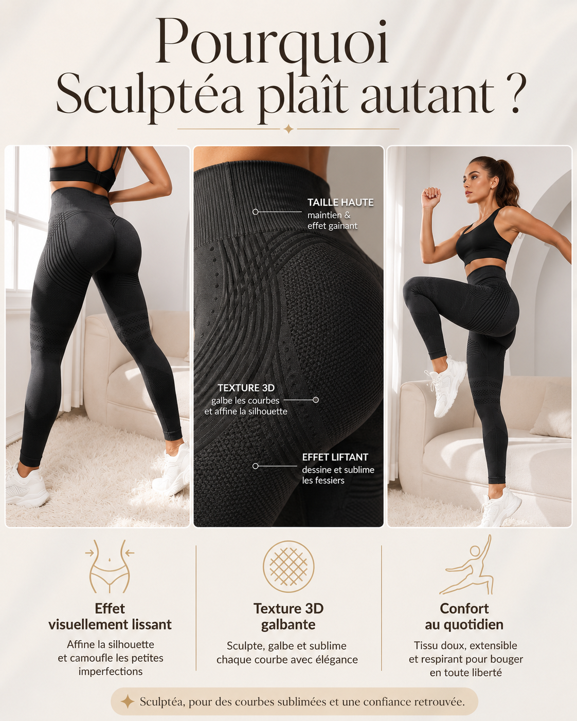 Sculptéa™ | Legging 3D effet anti-cellulite