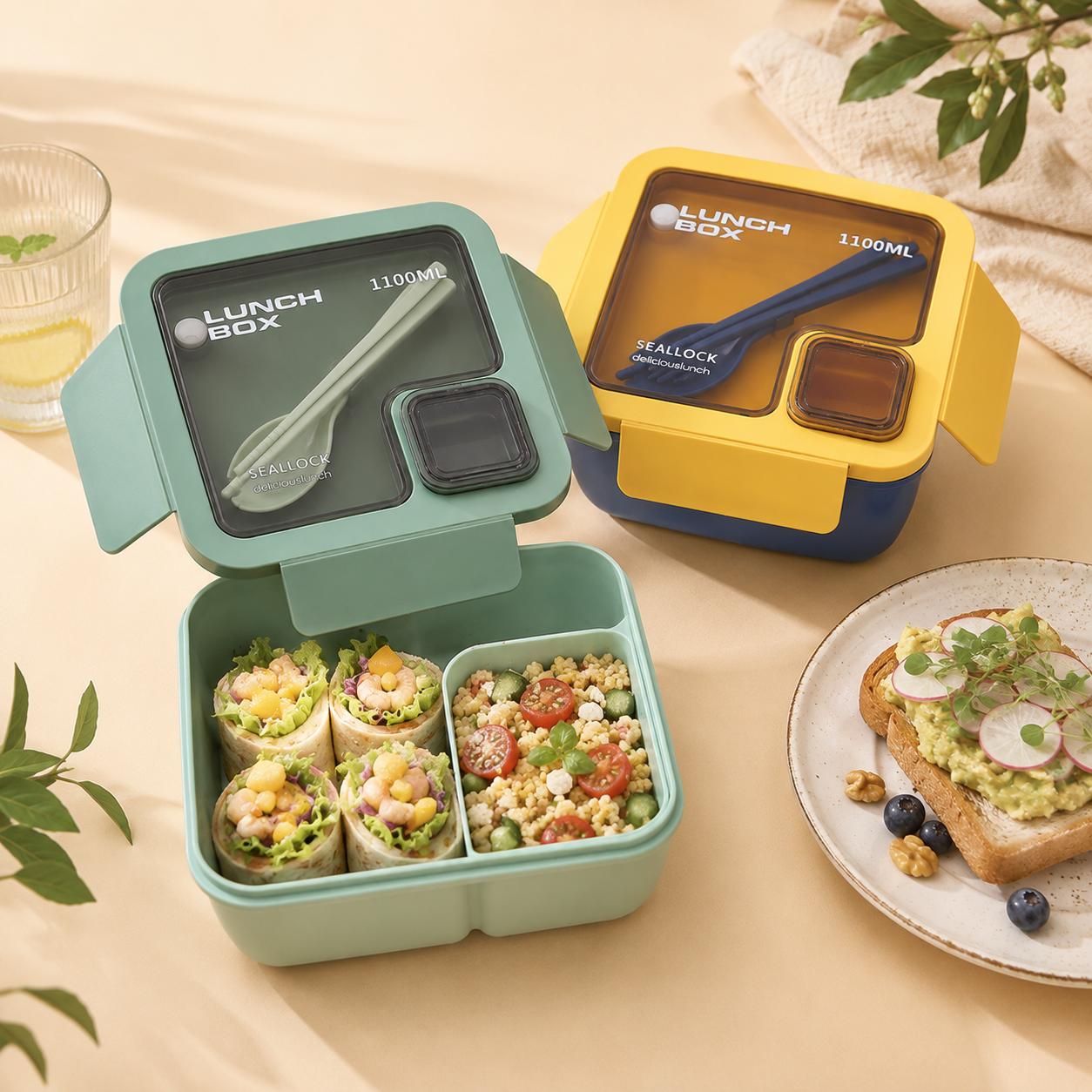Bento’Malin™ – Boîte repas compartimentée 1100 ml