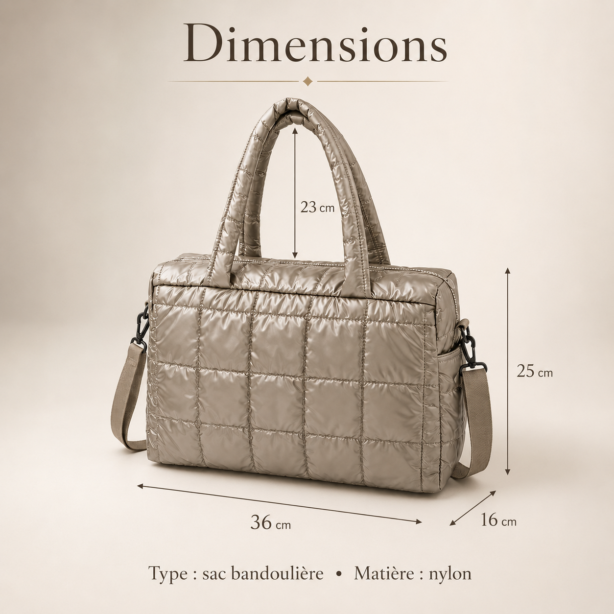 Mila Puffer™ | Sac matelassé grand format