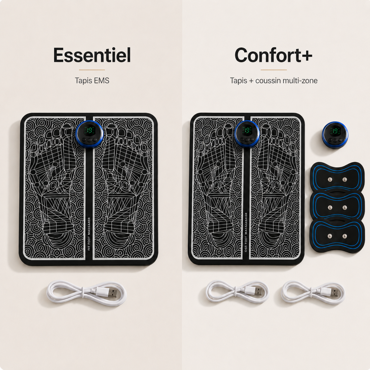 SensaPieds™ — Tapis EMS rechargeable