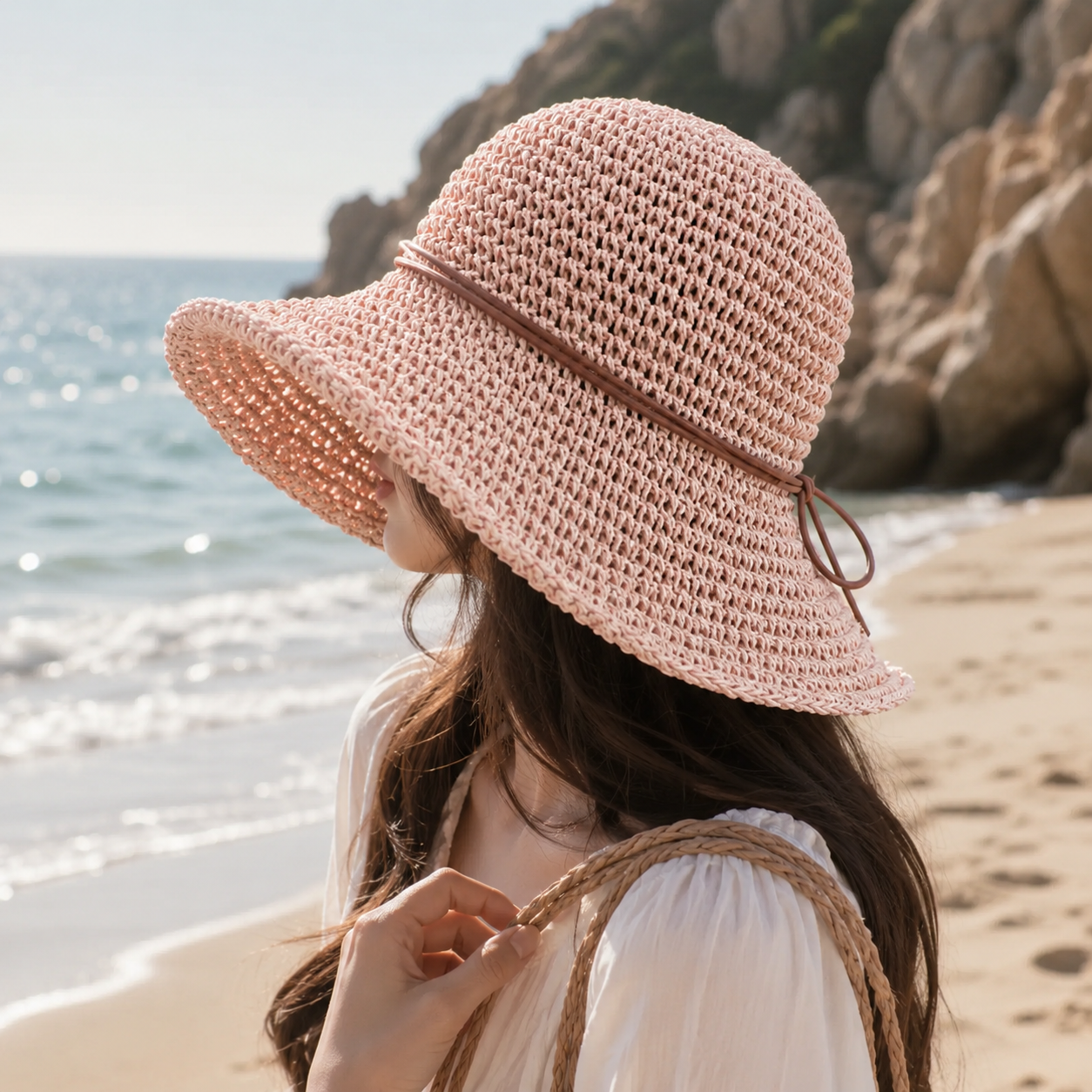 Chapeau Capeline Rose