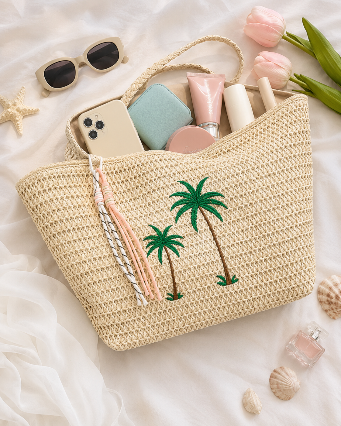Palmera Coast™ | Cabas en paille brodé