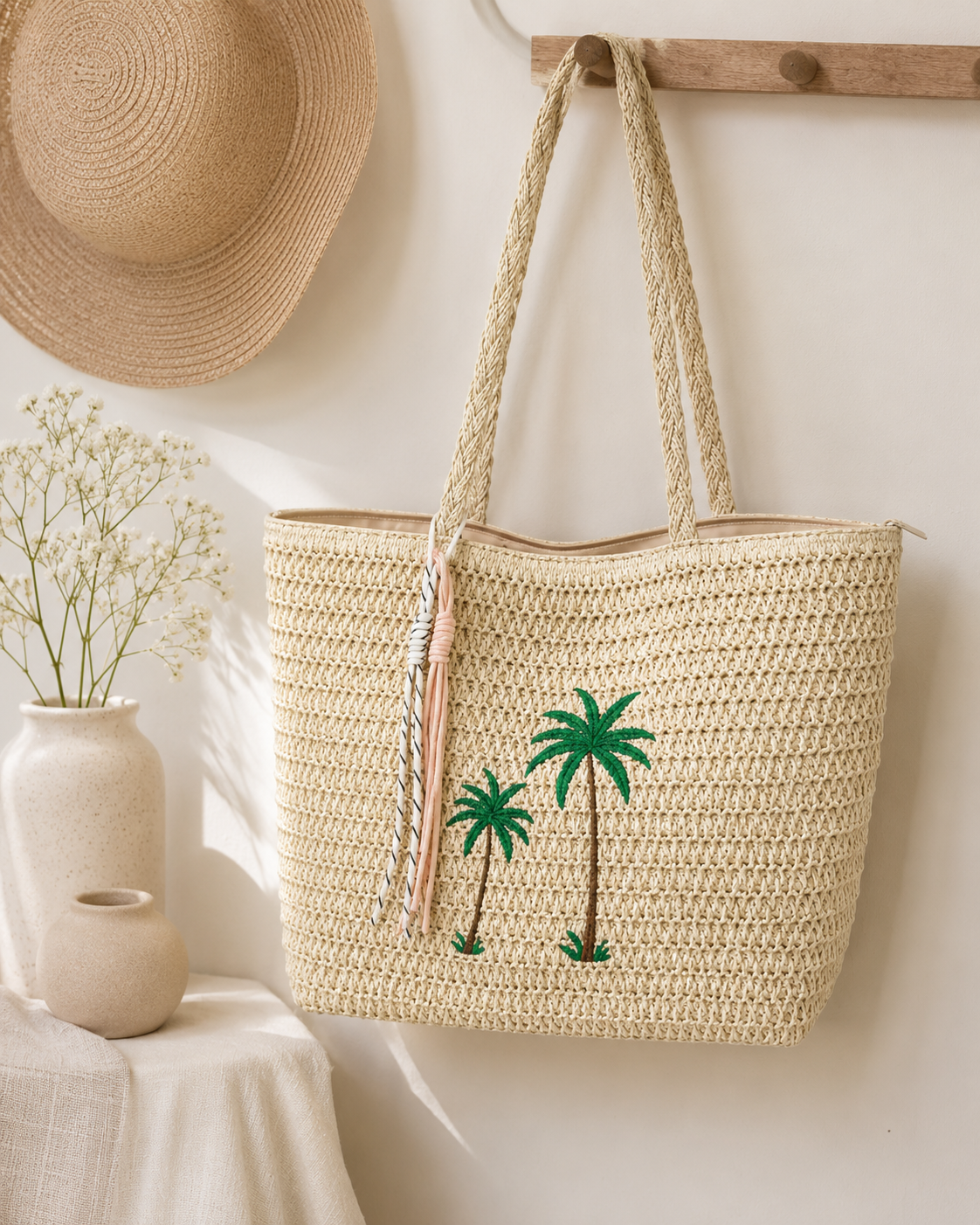 Palmera Coast™ | Cabas en paille brodé